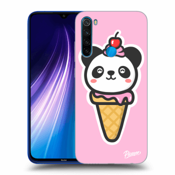 Picasee silikonový černý obal pro Xiaomi Redmi Note 8 - Ice Cream Panda