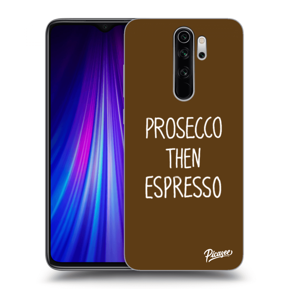 Picasee silikonový černý obal pro Xiaomi Redmi Note 8 Pro - Prosecco then espresso