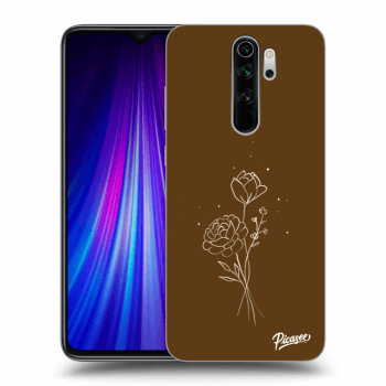 Obal pro Xiaomi Redmi Note 8 Pro - Brown flowers