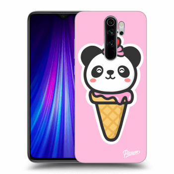 Picasee silikonový černý obal pro Xiaomi Redmi Note 8 Pro - Ice Cream Panda