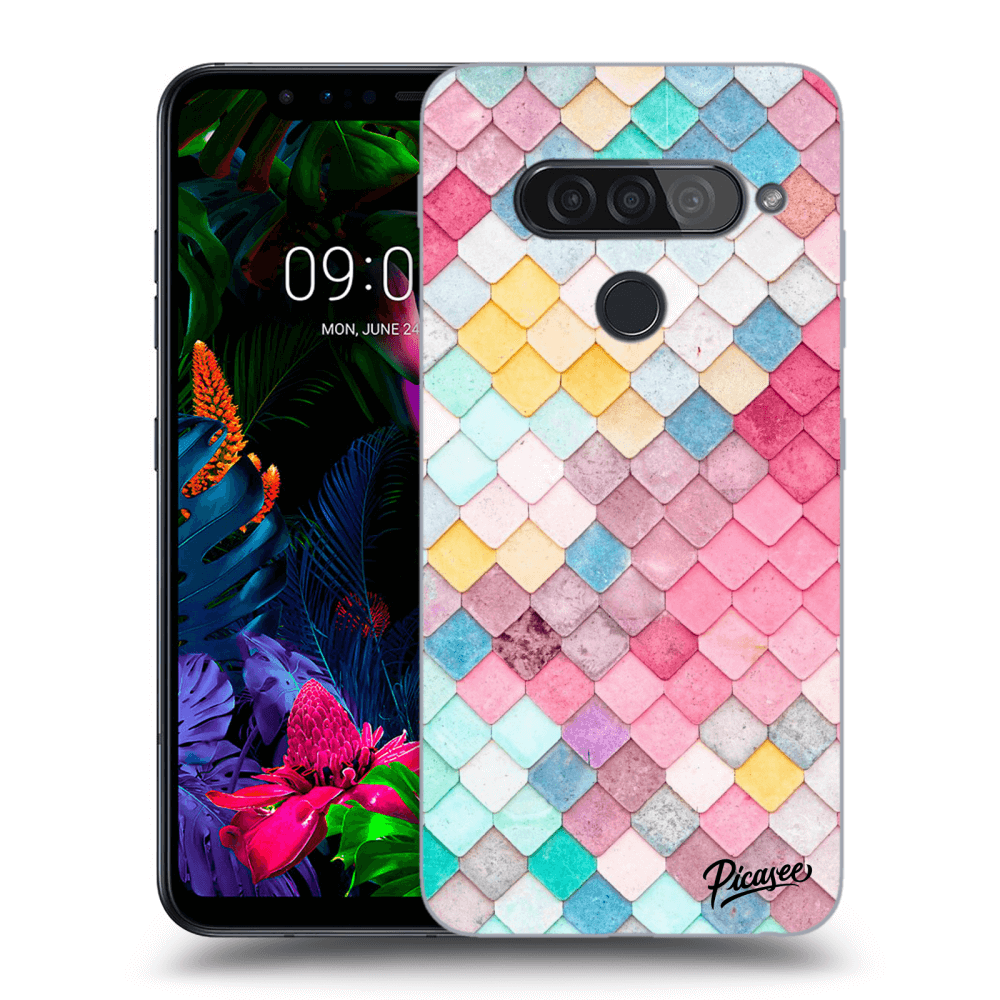 Picasee silikonový průhledný obal pro LG G8s ThinQ - Colorful roof