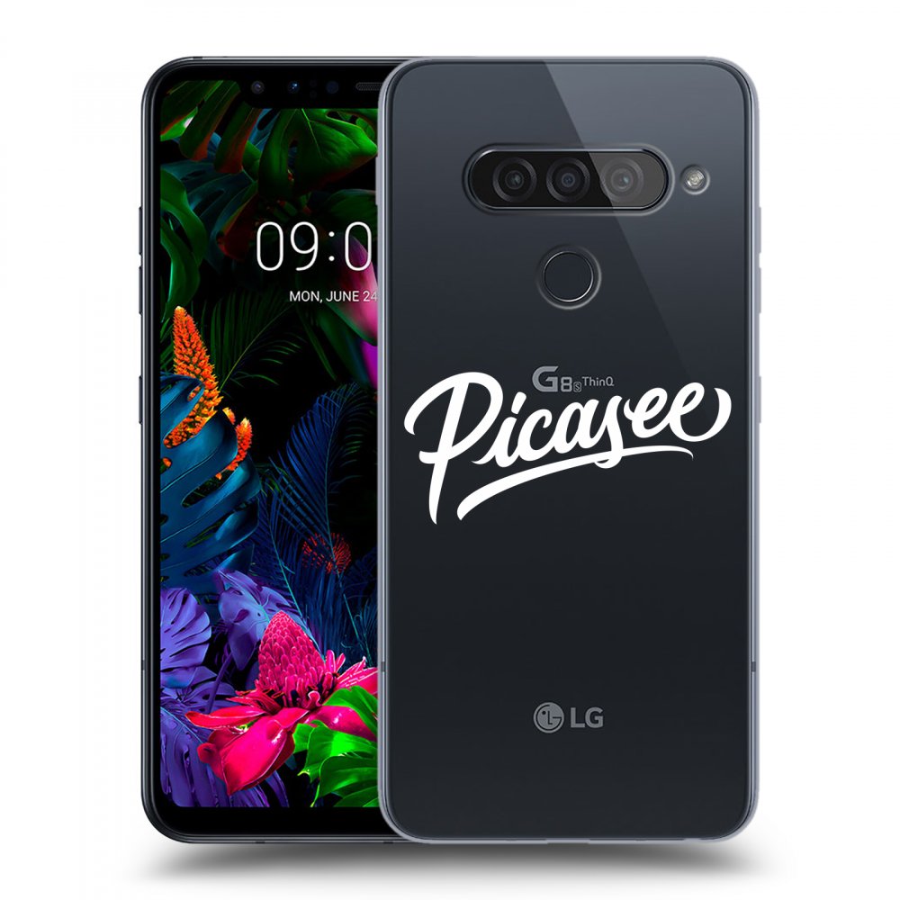Picasee silikonový průhledný obal pro LG G8s ThinQ - Picasee - White