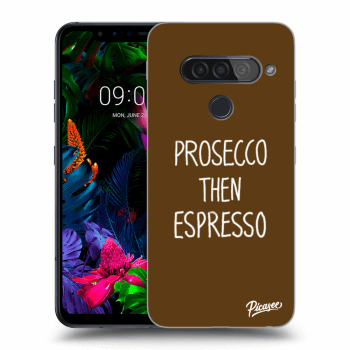 Picasee silikonový průhledný obal pro LG G8s ThinQ - Prosecco then espresso
