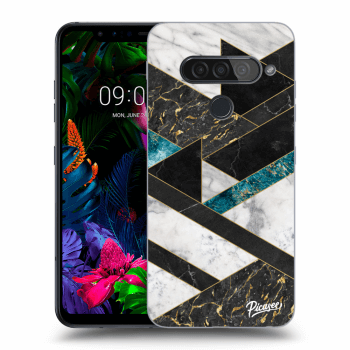 Picasee silikonový průhledný obal pro LG G8s ThinQ - Dark geometry