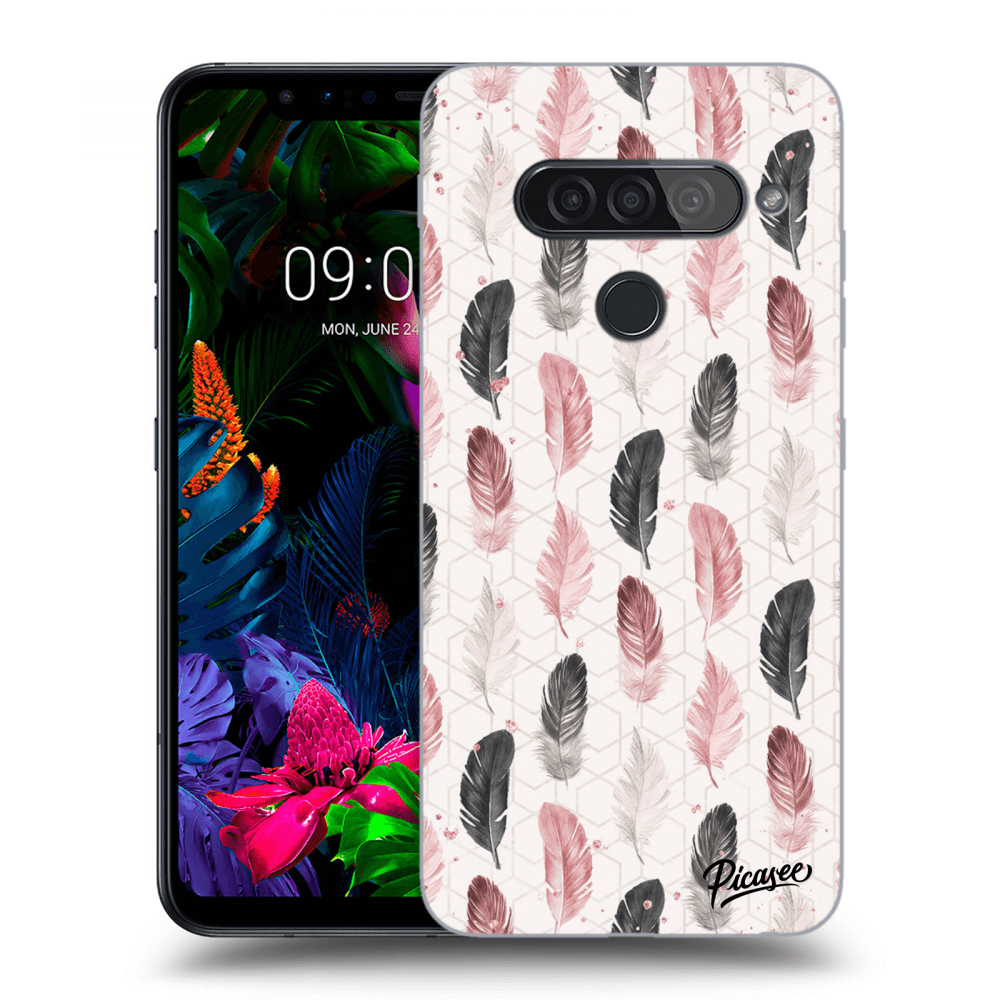 Picasee silikonový průhledný obal pro LG G8s ThinQ - Feather 2