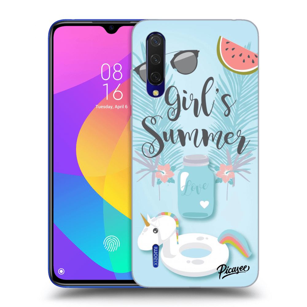 Picasee silikonový průhledný obal pro Xiaomi Mi 9 Lite - Girls Summer