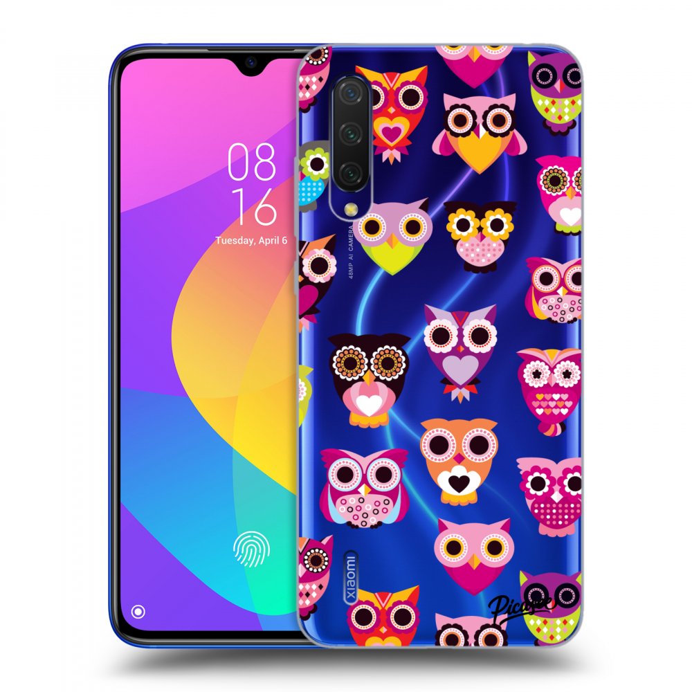 Picasee silikonový průhledný obal pro Xiaomi Mi 9 Lite - Owls