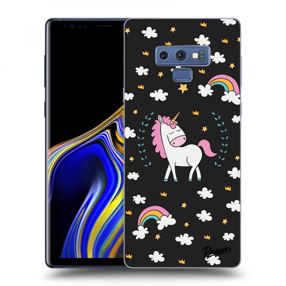 Picasee silikonový černý obal pro Samsung Galaxy Note 9 N960F - Unicorn star heaven
