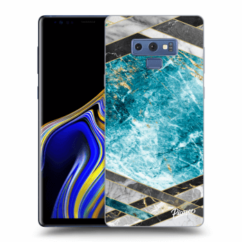 Picasee silikonový černý obal pro Samsung Galaxy Note 9 N960F - Blue geometry