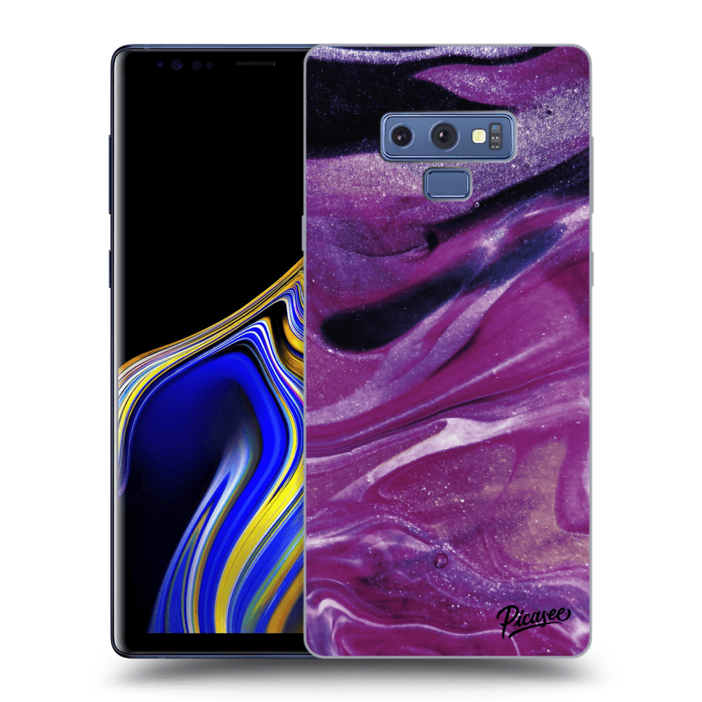 Picasee silikonový černý obal pro Samsung Galaxy Note 9 N960F - Purple glitter