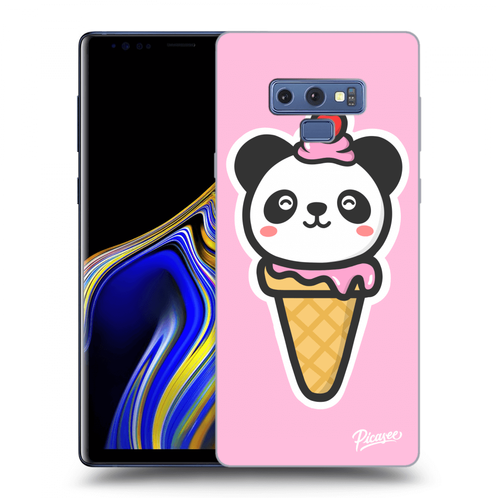 Picasee silikonový černý obal pro Samsung Galaxy Note 9 N960F - Ice Cream Panda