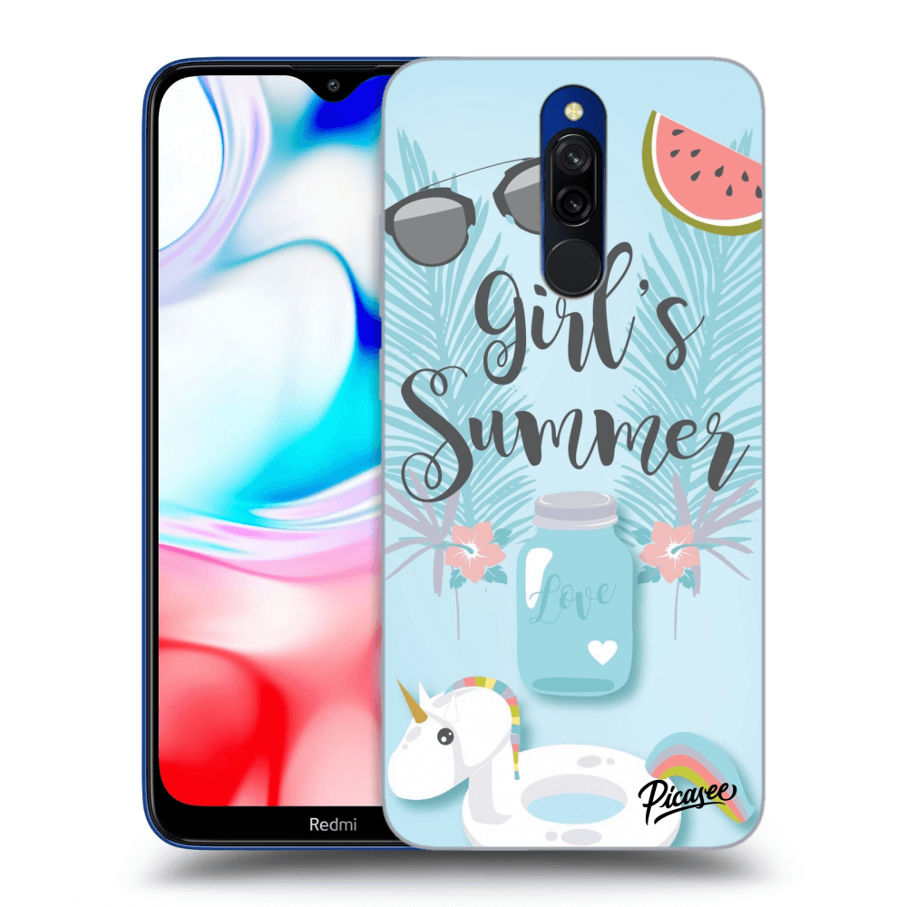 Picasee silikonový průhledný obal pro Xiaomi Redmi 8 - Girls Summer