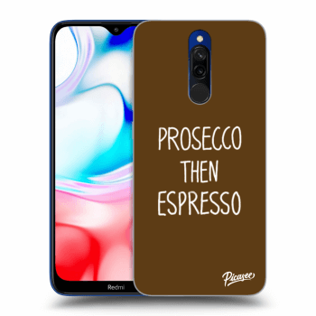 Picasee silikonový černý obal pro Xiaomi Redmi 8 - Prosecco then espresso