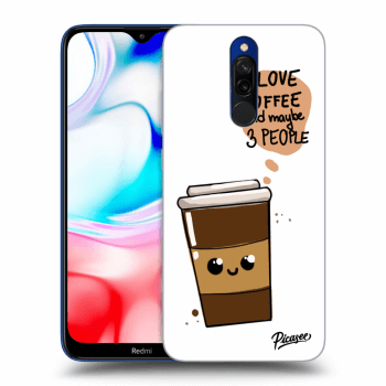 Picasee silikonový průhledný obal pro Xiaomi Redmi 8 - Cute coffee