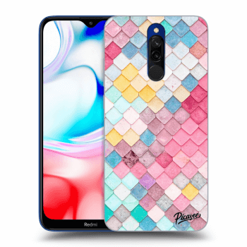 Picasee silikonový černý obal pro Xiaomi Redmi 8 - Colorful roof