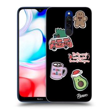 Obal pro Xiaomi Redmi 8 - Christmas Stickers