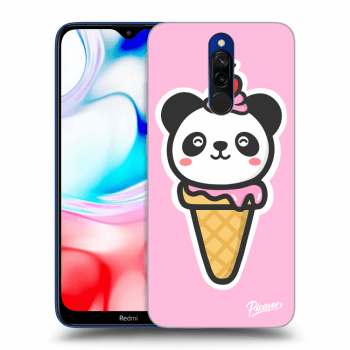 Picasee silikonový černý obal pro Xiaomi Redmi 8 - Ice Cream Panda