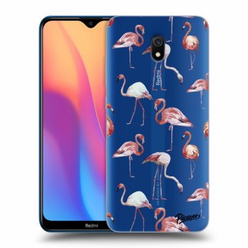Picasee silikonový průhledný obal pro Xiaomi Redmi 8A - Flamingos