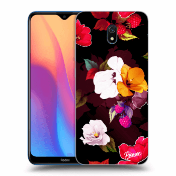 Picasee silikonový průhledný obal pro Xiaomi Redmi 8A - Flowers and Berries