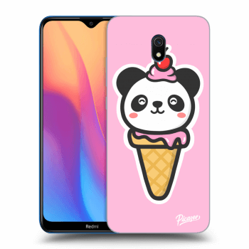 Picasee silikonový černý obal pro Xiaomi Redmi 8A - Ice Cream Panda