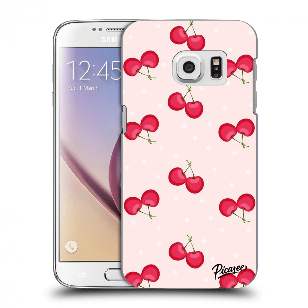Picasee silikonový průhledný obal pro Samsung Galaxy S7 G930F - Cherries