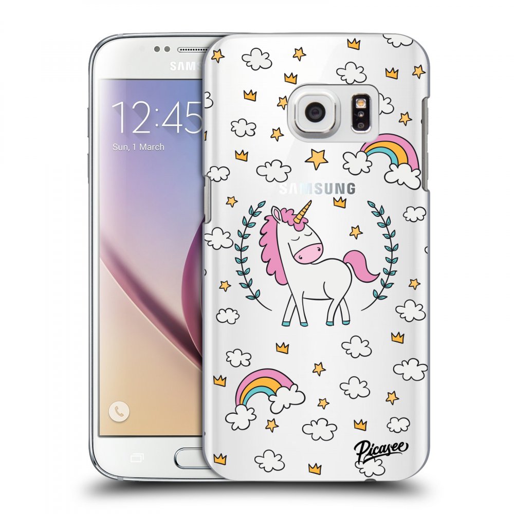 Picasee silikonový průhledný obal pro Samsung Galaxy S7 G930F - Unicorn star heaven