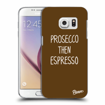 Picasee silikonový průhledný obal pro Samsung Galaxy S7 G930F - Prosecco then espresso