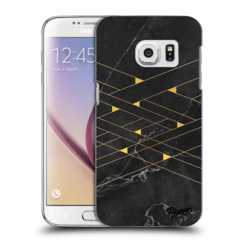 Picasee silikonový průhledný obal pro Samsung Galaxy S7 G930F - Gold Minimal