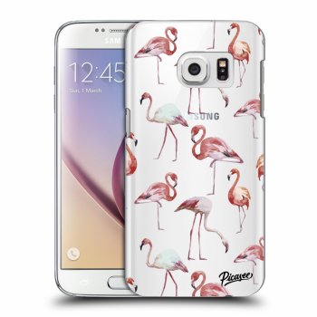 Picasee silikonový průhledný obal pro Samsung Galaxy S7 G930F - Flamingos