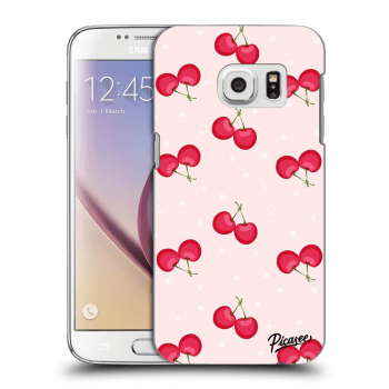 Picasee silikonový průhledný obal pro Samsung Galaxy S7 G930F - Cherries