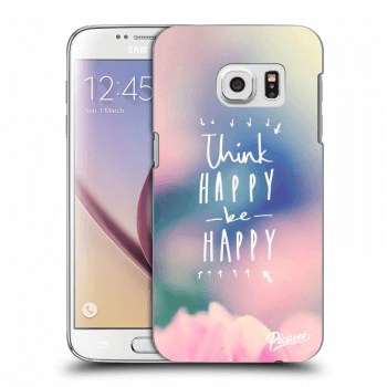 Picasee silikonový průhledný obal pro Samsung Galaxy S7 G930F - Think happy be happy