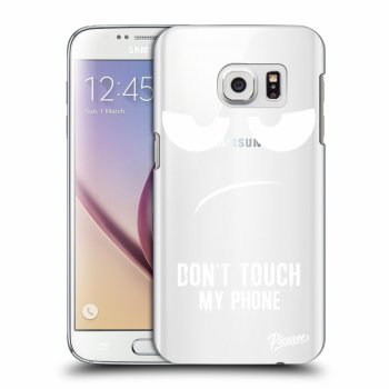 Picasee silikonový průhledný obal pro Samsung Galaxy S7 G930F - Don't Touch My Phone
