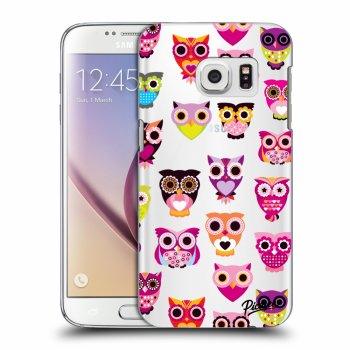 Picasee silikonový průhledný obal pro Samsung Galaxy S7 G930F - Owls