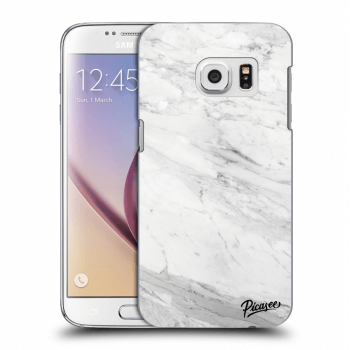 Picasee silikonový průhledný obal pro Samsung Galaxy S7 G930F - White marble