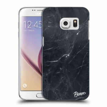 Picasee silikonový průhledný obal pro Samsung Galaxy S7 G930F - Black marble