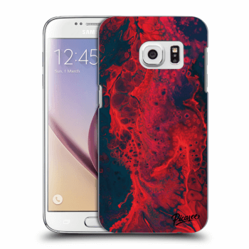 Picasee silikonový průhledný obal pro Samsung Galaxy S7 G930F - Organic red