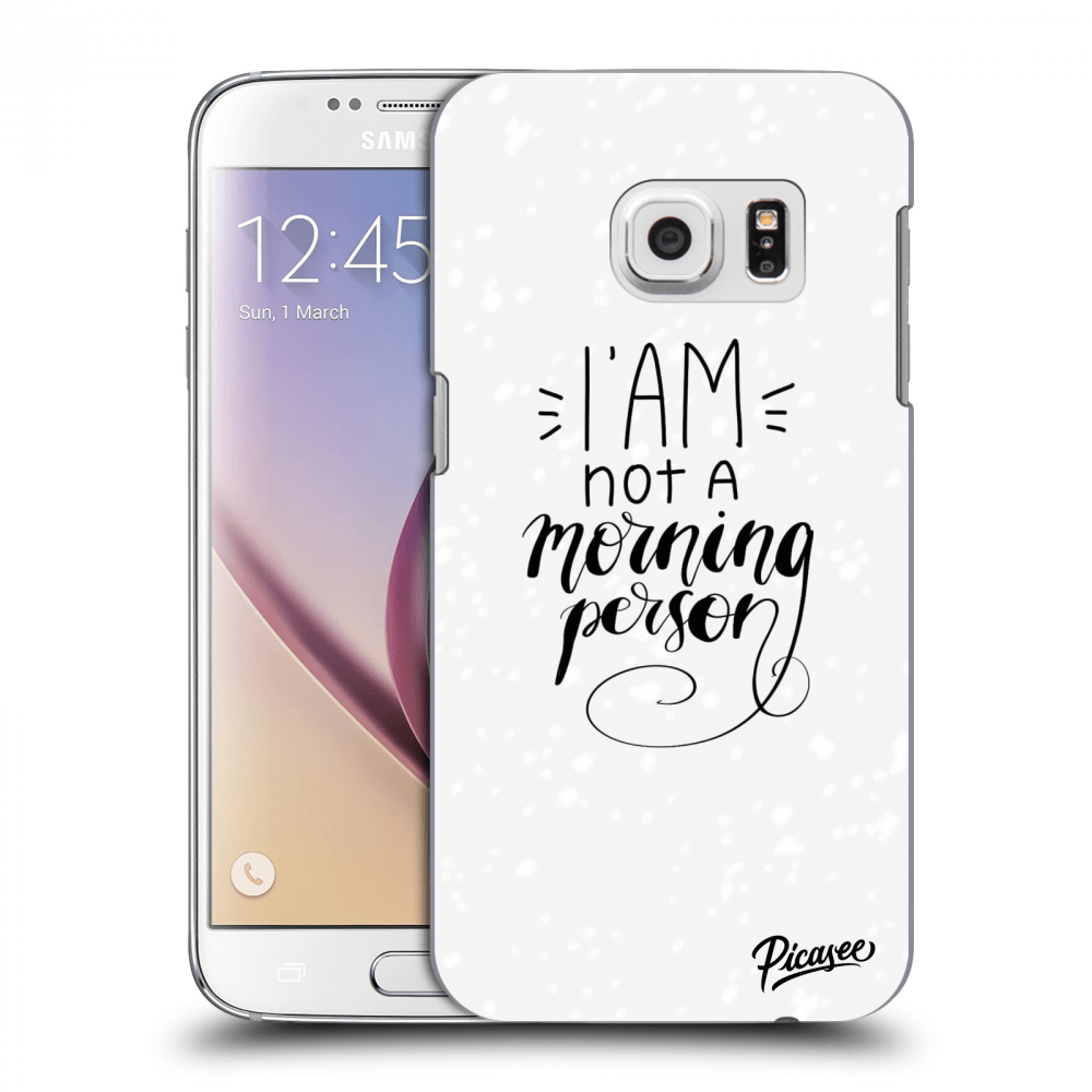 Picasee silikonový průhledný obal pro Samsung Galaxy S7 G930F - I am not a morning person
