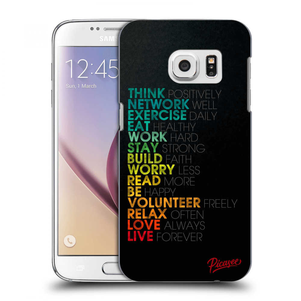 Picasee silikonový průhledný obal pro Samsung Galaxy S7 G930F - Motto life