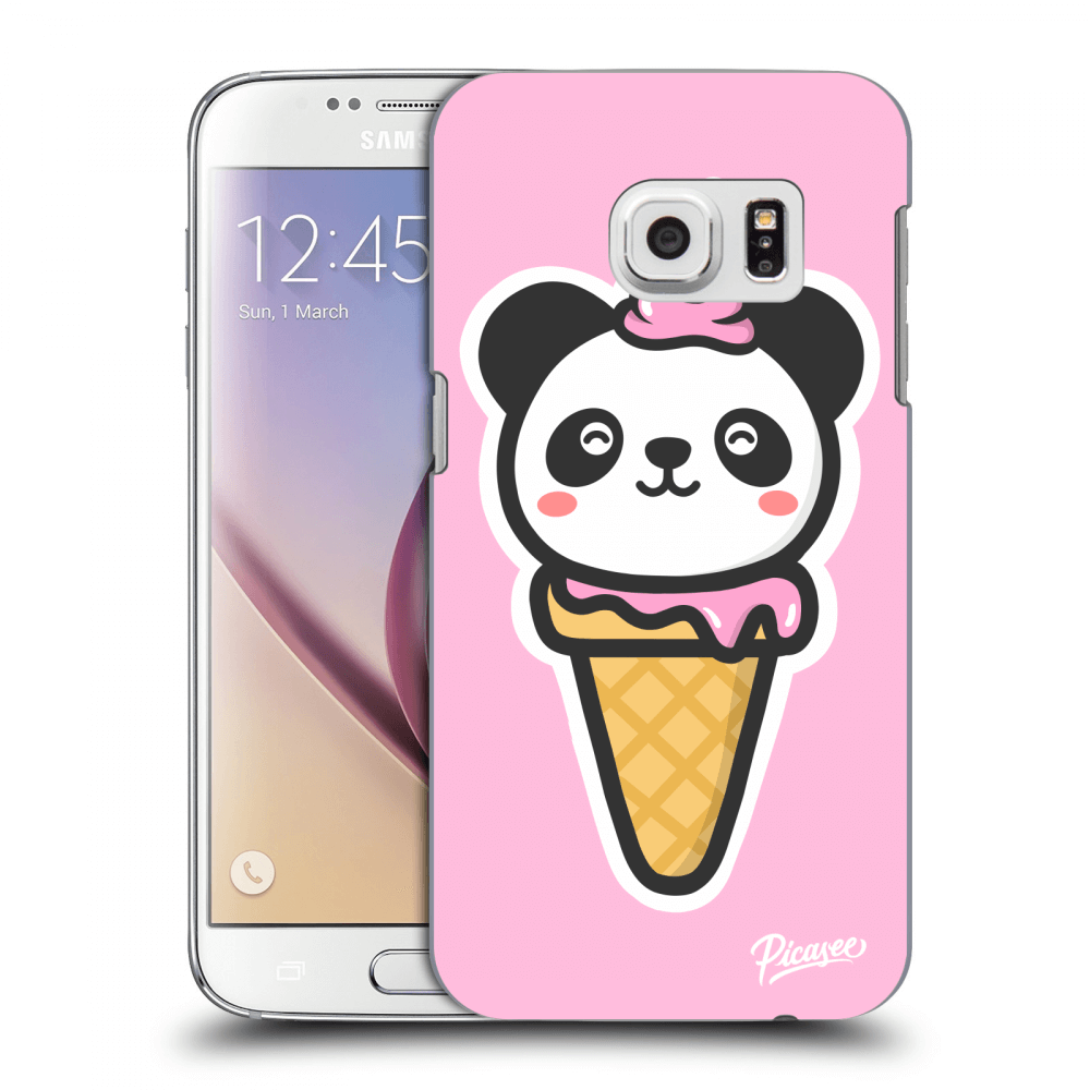Picasee silikonový průhledný obal pro Samsung Galaxy S7 G930F - Ice Cream Panda