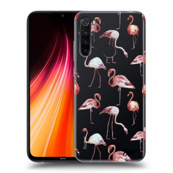 Picasee silikonový průhledný obal pro Xiaomi Redmi Note 8T - Flamingos