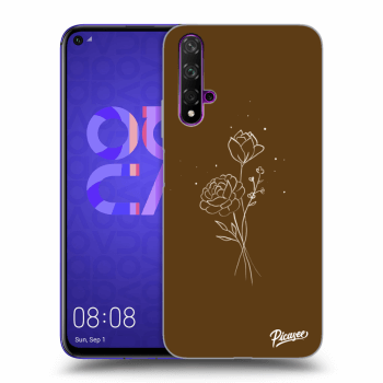 Picasee ULTIMATE CASE pro Huawei Nova 5T - Brown flowers