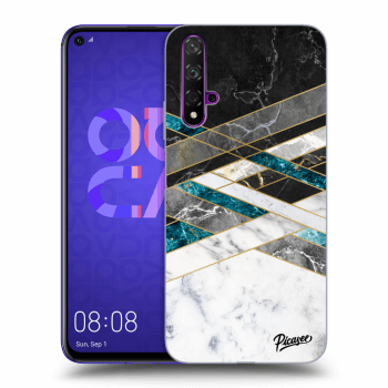 Obal pro Huawei Nova 5T - Black & White geometry