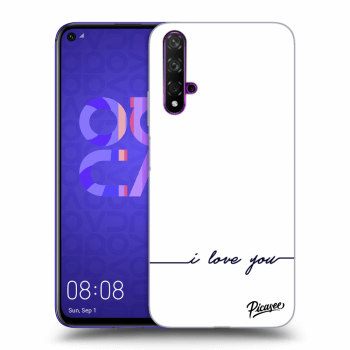 Picasee silikonový průhledný obal pro Huawei Nova 5T - I love you