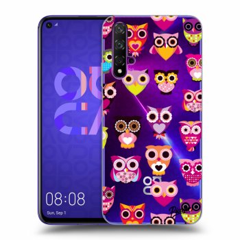 Picasee silikonový průhledný obal pro Huawei Nova 5T - Owls