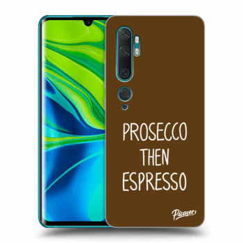 Picasee silikonový černý obal pro Xiaomi Mi Note 10 (Pro) - Prosecco then espresso