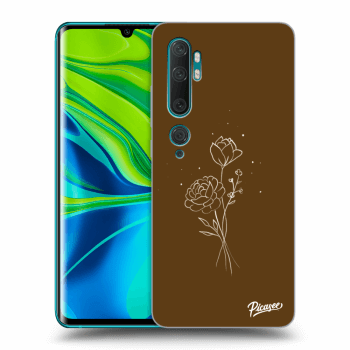 Obal pro Xiaomi Mi Note 10 (Pro) - Brown flowers