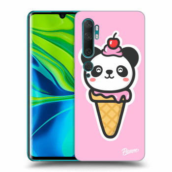 Picasee silikonový černý obal pro Xiaomi Mi Note 10 (Pro) - Ice Cream Panda