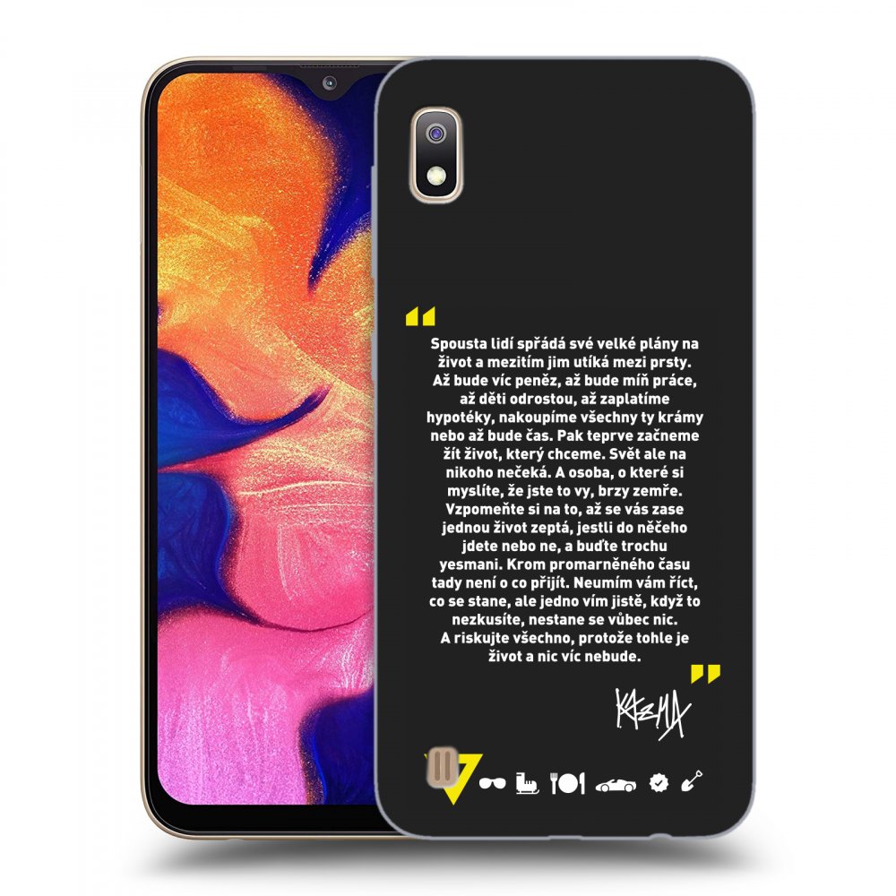 Picasee silikonový černý obal pro Samsung Galaxy A10 A105F - Kazma - BUĎTE TROCHU YESMANI