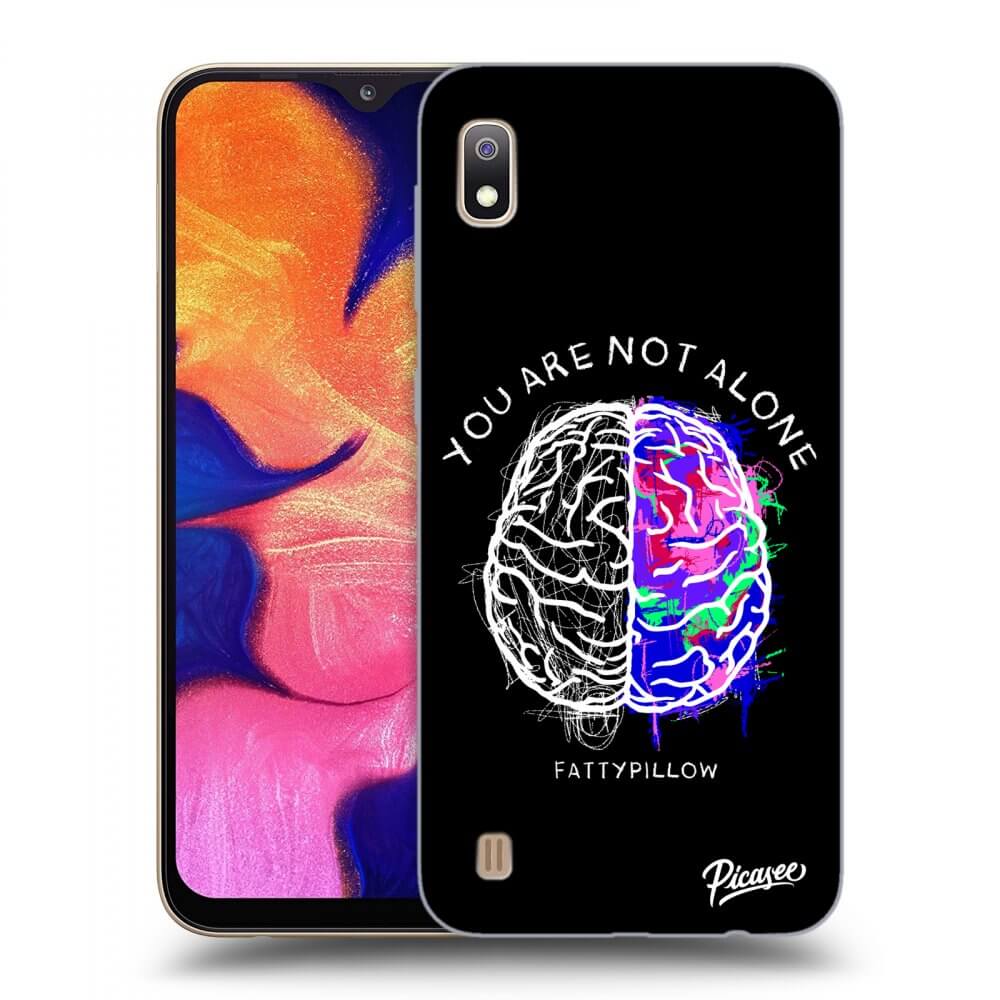 Picasee silikonový průhledný obal pro Samsung Galaxy A10 A105F - Brain - White