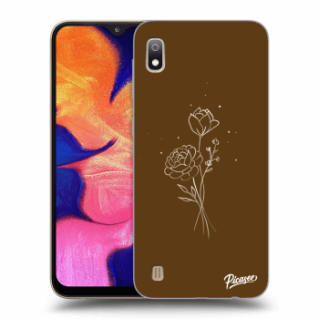 Obal pro Samsung Galaxy A10 A105F - Brown flowers